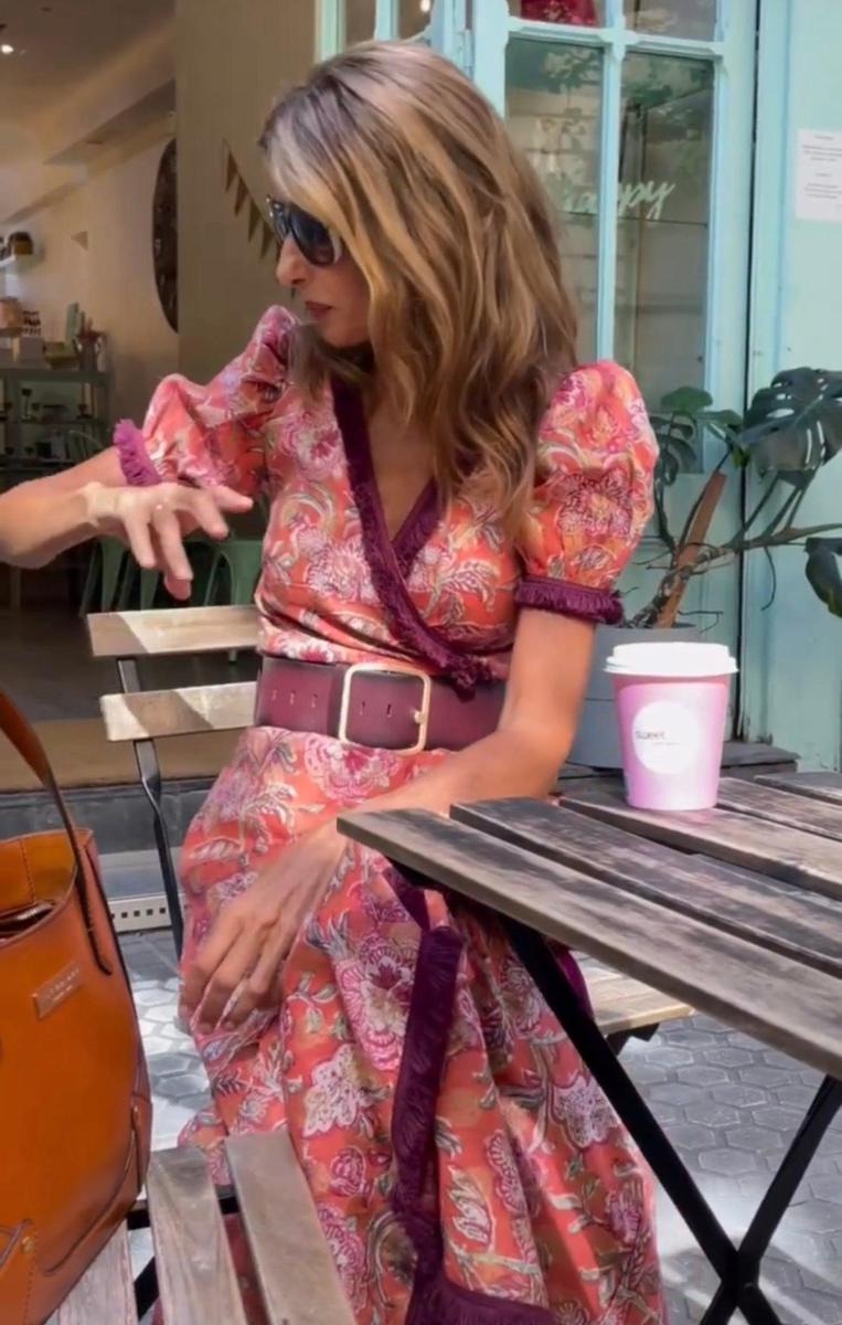 Miralyn – Asymmetrical Puff-Sleeve Long Dress