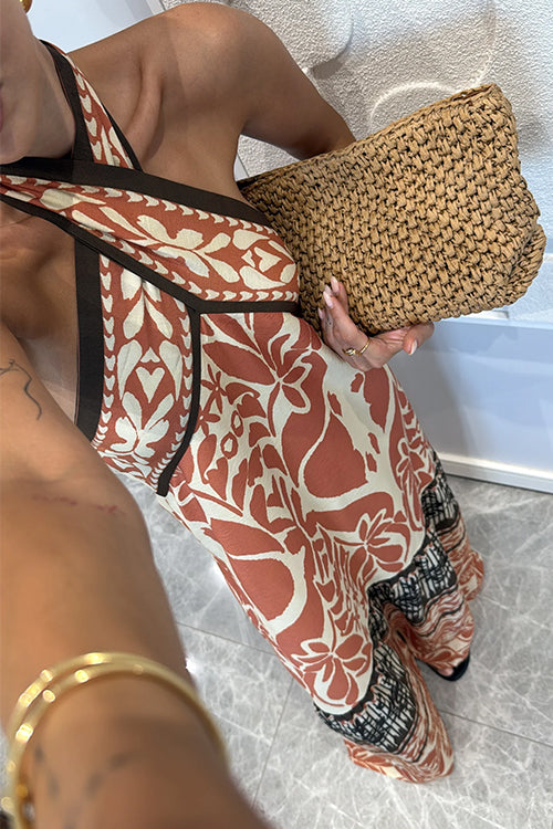 Zarela – Criss-Cross Back Maxi Vacation Dress