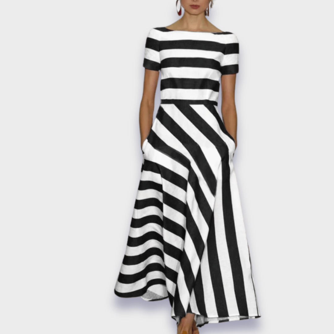 Mia | Handmade striped maxi dress