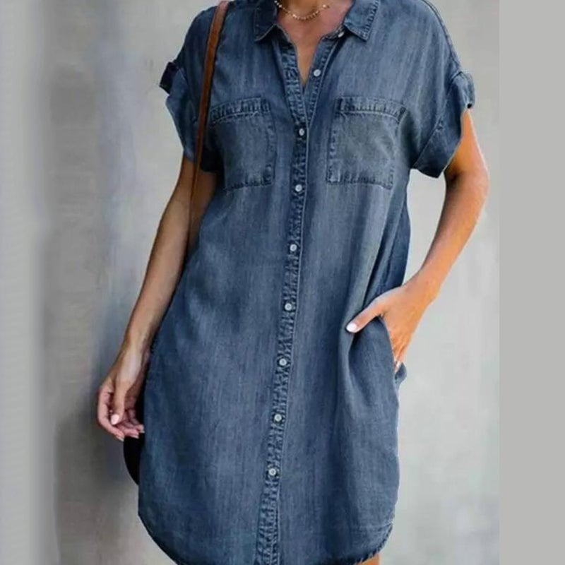 CLEO | DENIM MIDI DRESS