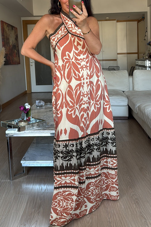 Zarela – Criss-Cross Back Maxi Vacation Dress