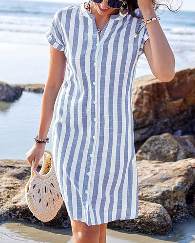 Mirella – Striped Shirt Dress