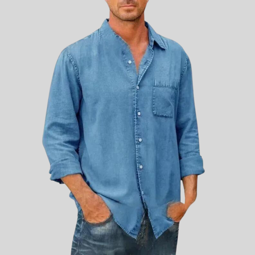 Anthony I Grey Long Sleeve Button Up