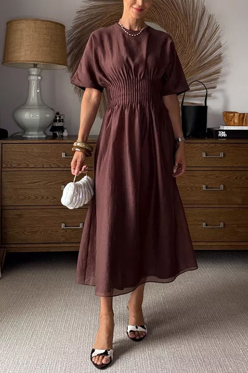 Miralyn – Ruched Waist Midi Dress