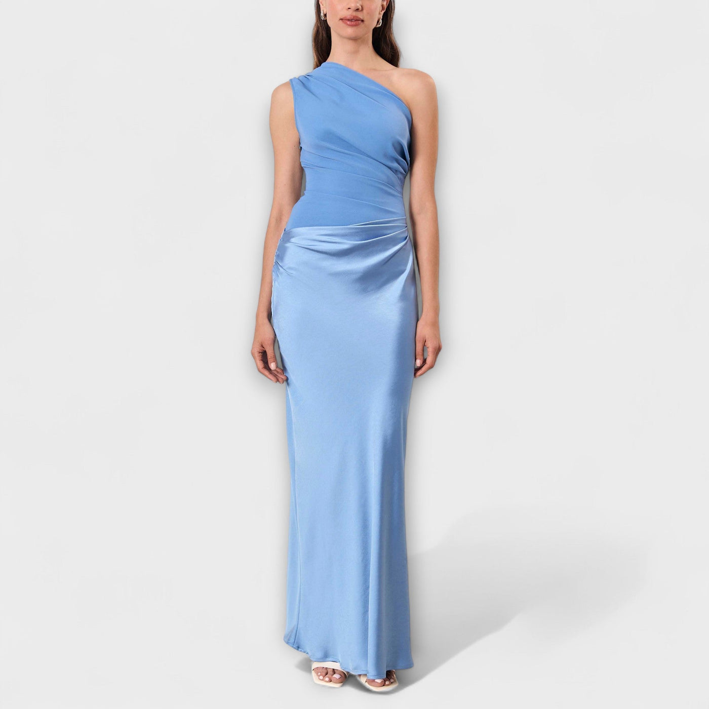 Serena | One-Shoulder Pleated Maxi Dress