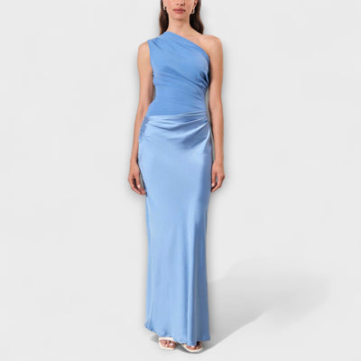 Serena | One-Shoulder Pleated Maxi Dress