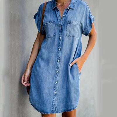 CLEO | DENIM MIDI DRESS