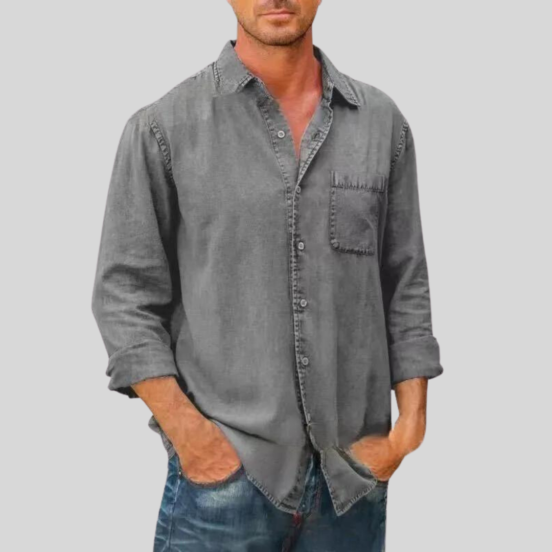 Anthony I Grey Long Sleeve Button Up