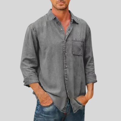 Anthony I Grey Long Sleeve Button Up