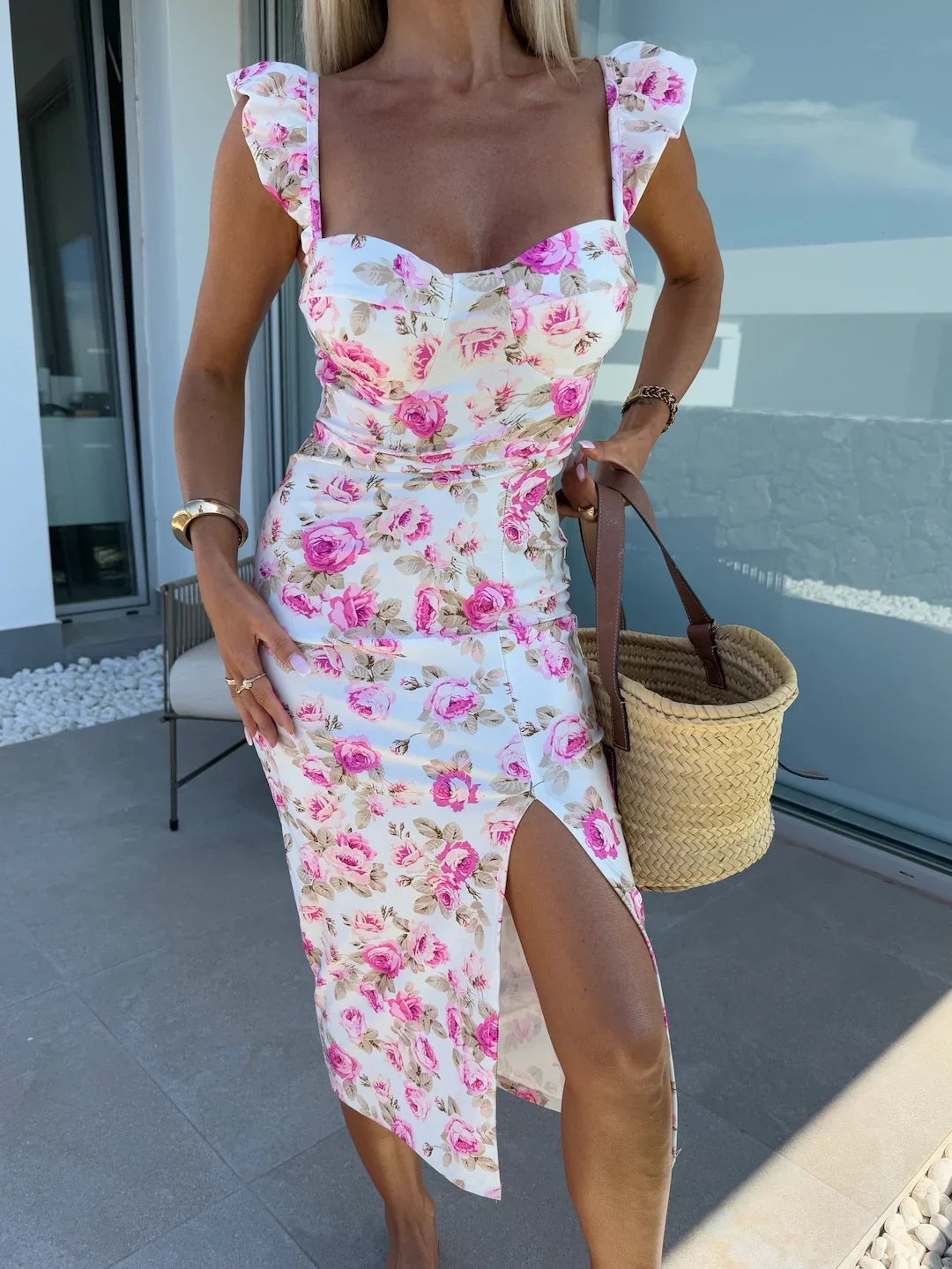 Juliet | Midi Dress with Side Slit