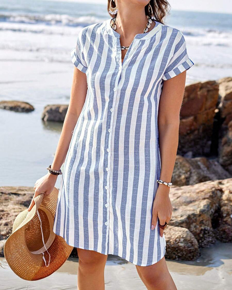 Mirella – Striped Shirt Dress