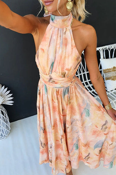 Marina – Halter Neck Open-Back Maxi Dress