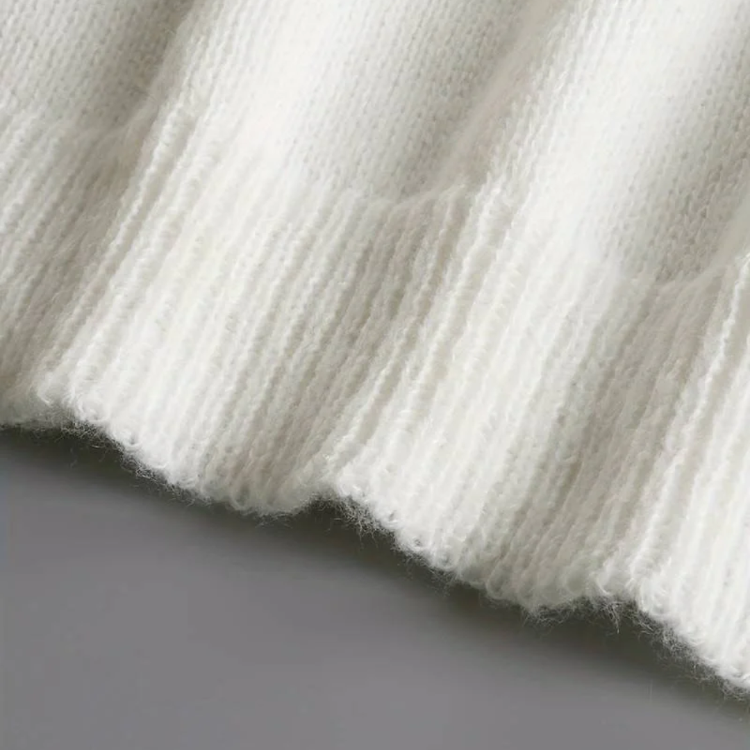 Lana - White Cozy Sweater