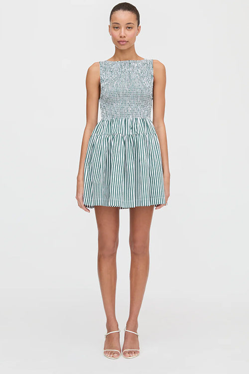 Tavisha – Striped Smocked Mini Dress