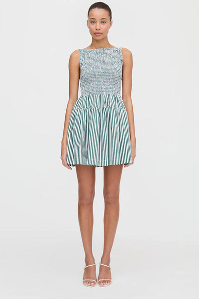 Tavisha – Striped Smocked Mini Dress