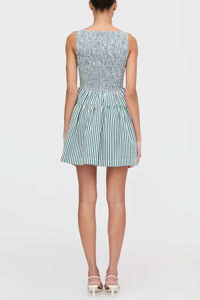 Tavisha – Striped Smocked Mini Dress