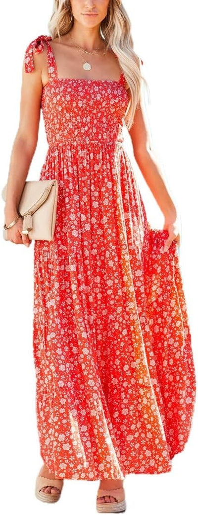 Solenya – Bohemian Floral Sling Dress
