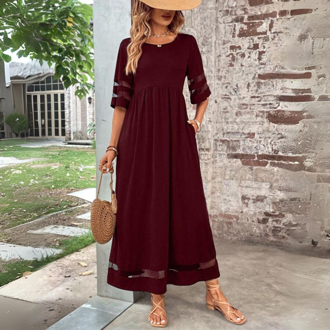 Isabelle Hart | Elegant A-Line Midi Dress