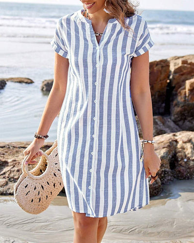 Mirella – Striped Shirt Dress