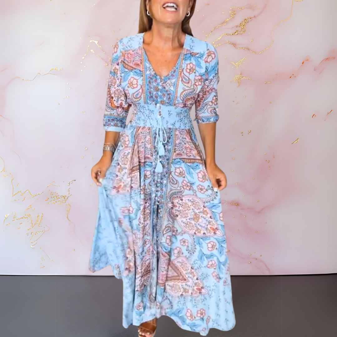Marga | Elegant V-Neck Summer Dress