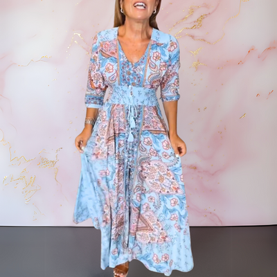 Marga | Elegant V-Neck Summer Dress