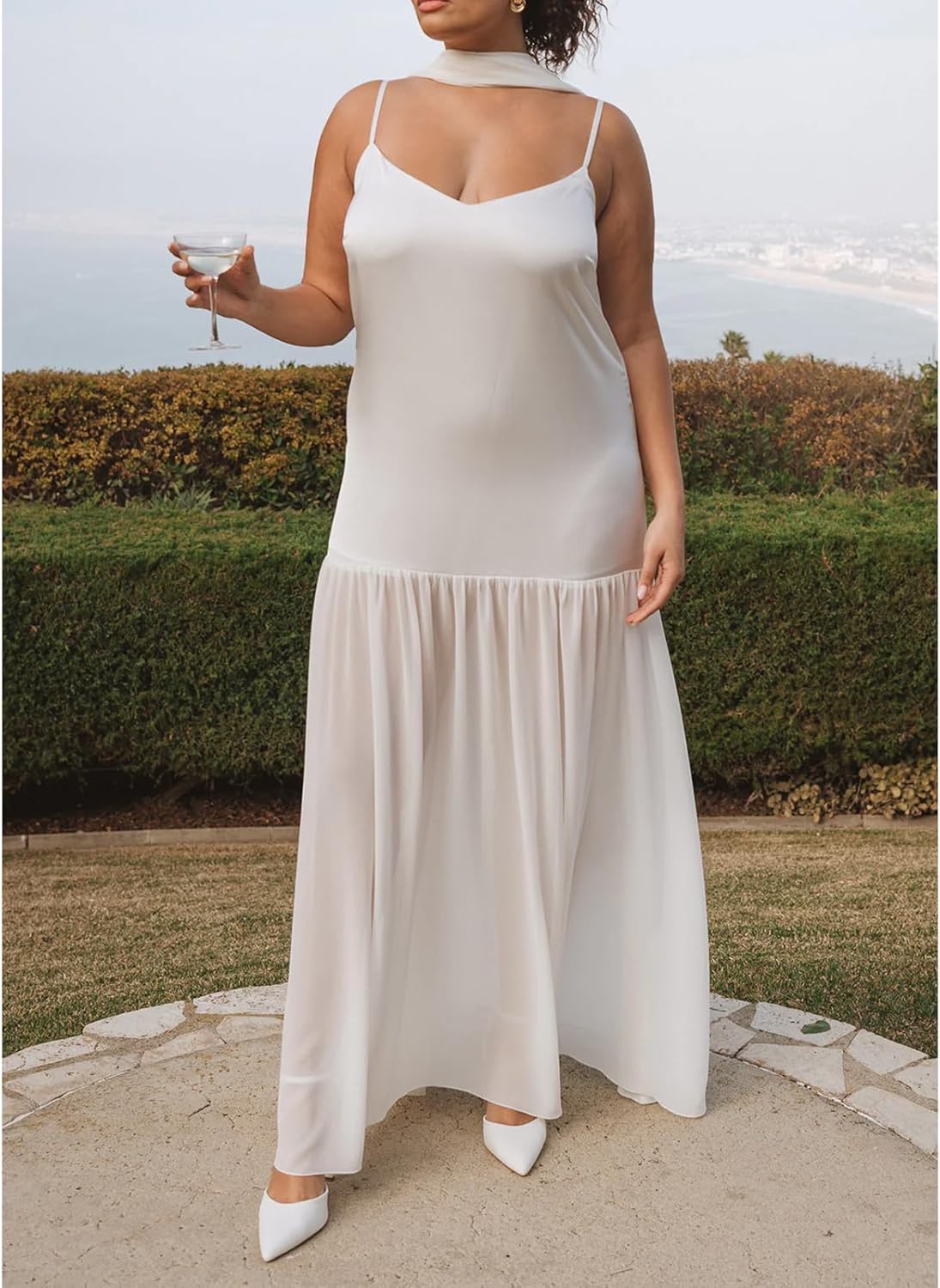 Avelise – Strapless Pleated Satin Maxi Dress