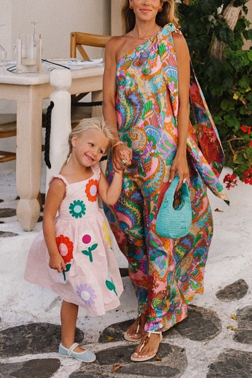 Azmira – One-Shoulder Tie Knot Maxi Dress