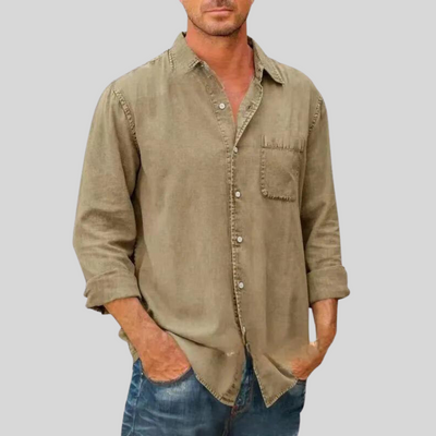 Anthony I Grey Long Sleeve Button Up