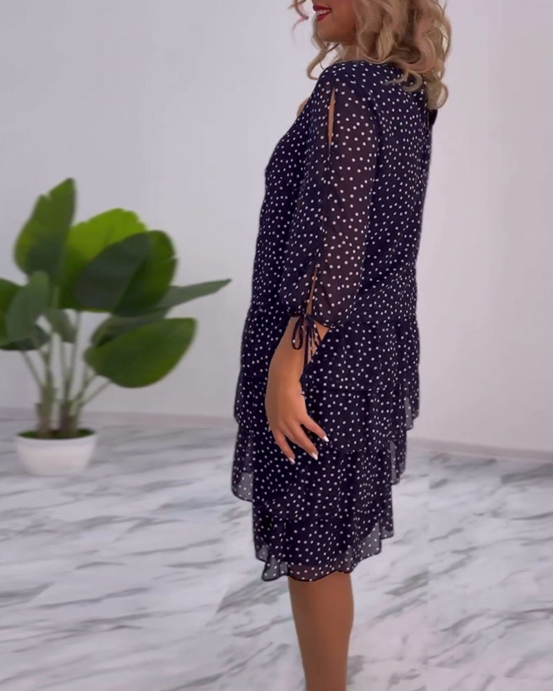 Flaire | Layered Polka Dot Dress