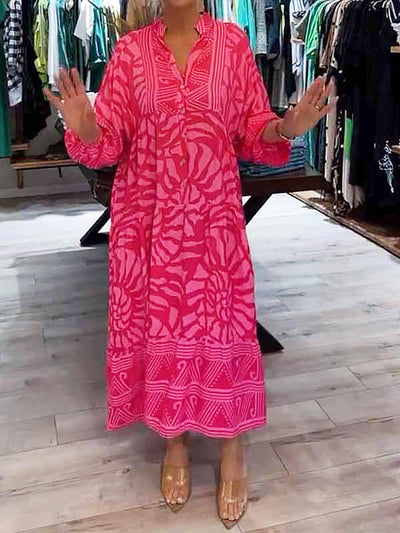 Elyanna - Printed V-Neck Dress