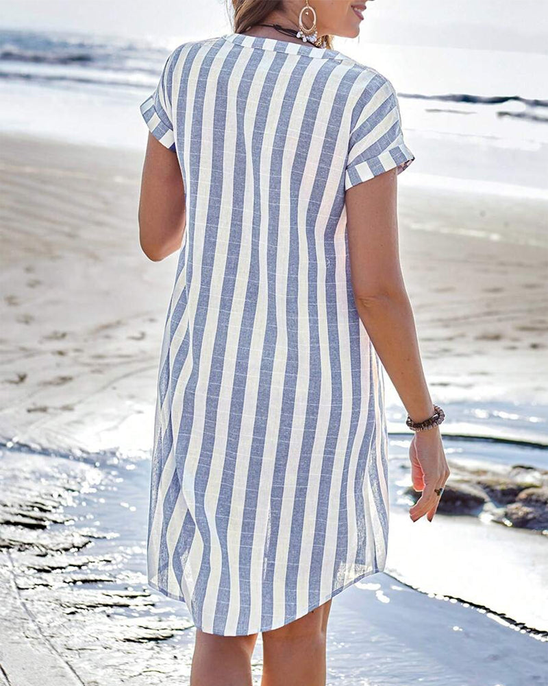 Mirella – Striped Shirt Dress