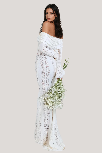Lema | OFF-SHOULDER LACE MAXI DRESS