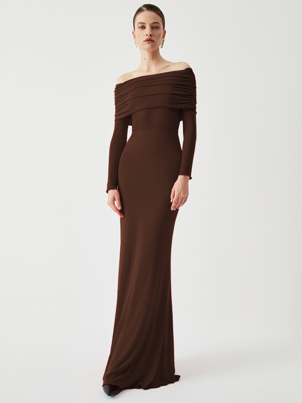 Dali | OFF-SHOULDER MESH MAXI DRESS