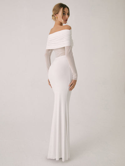 Dali | OFF-SHOULDER MESH MAXI DRESS
