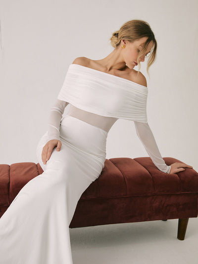 Dali | OFF-SHOULDER MESH MAXI DRESS