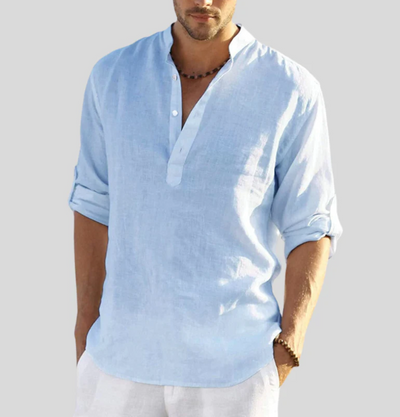 Adrien - Collared Linen Button Up