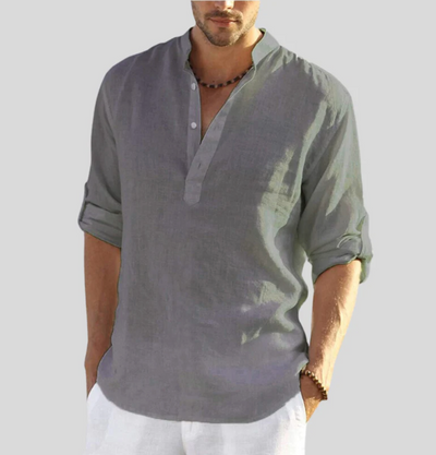 Adrien - Collared Linen Button Up