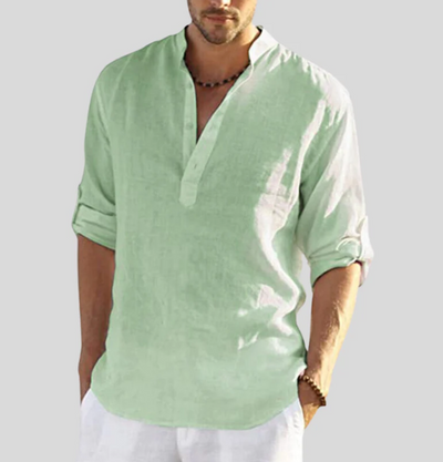 Adrien - Collared Linen Button Up