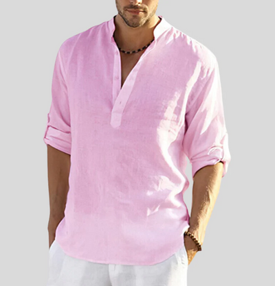Adrien - Collared Linen Button Up