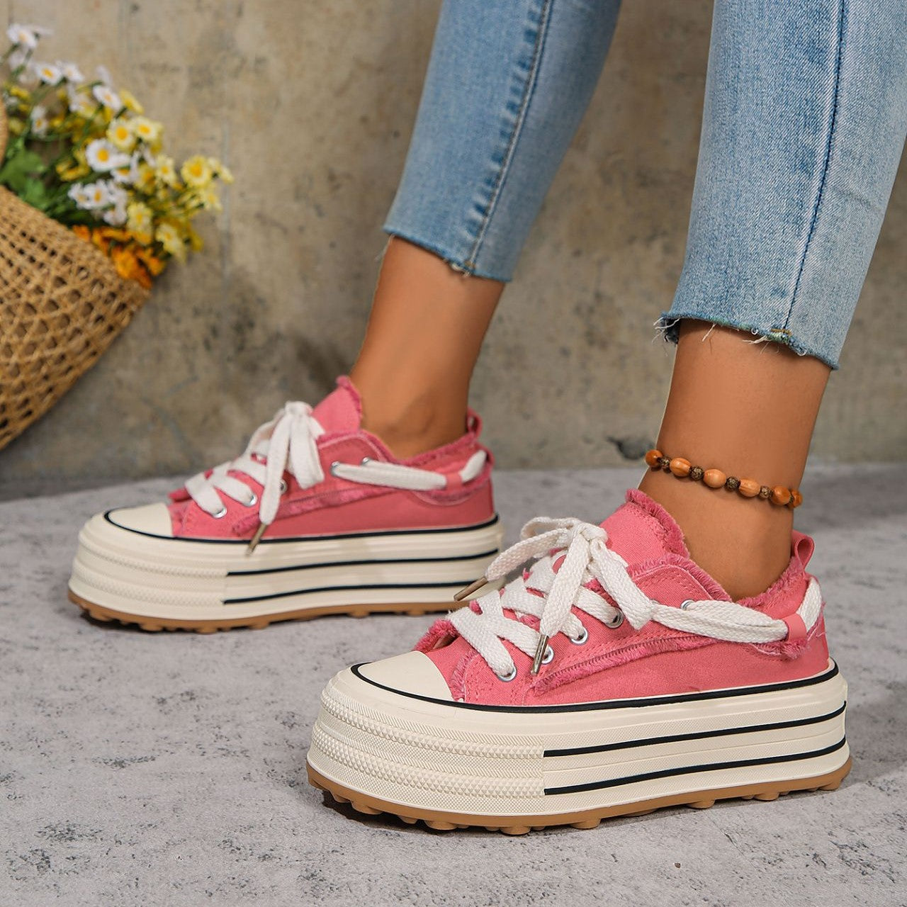 Flora™ | Women’s Fringed Platform Sneakers