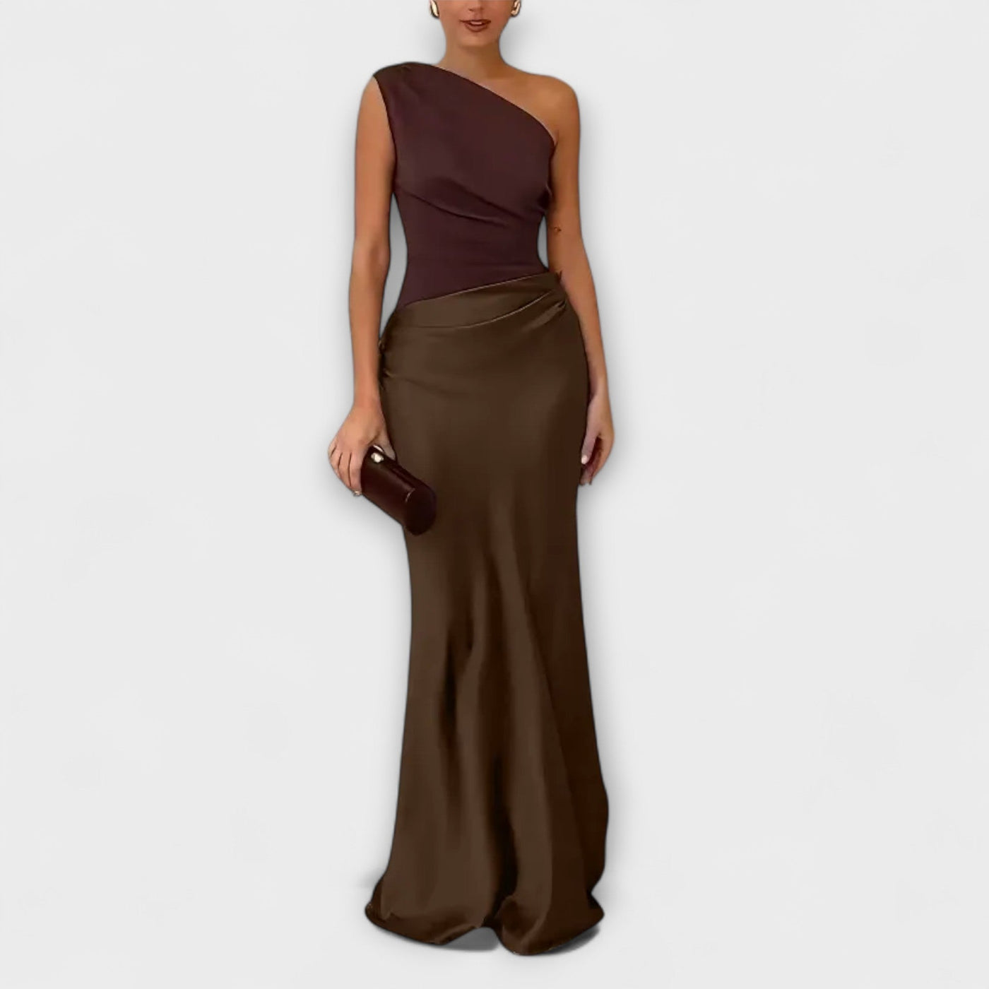 Serena | One-Shoulder Pleated Maxi Dress