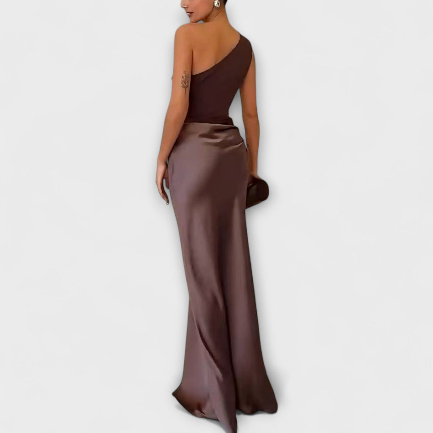 Serena | One-Shoulder Pleated Maxi Dress
