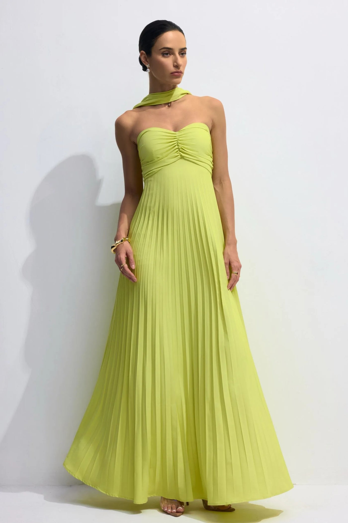 IsavelleSoirée – Strapless Pleated Maxi Dress