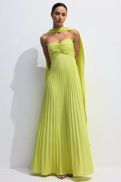 IsavelleSoirée – Strapless Pleated Maxi Dress