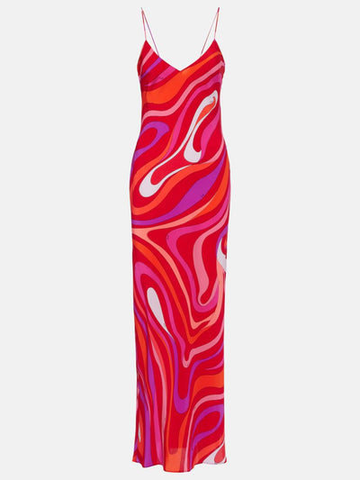 Selmira – Swirl Print Maxi Dress