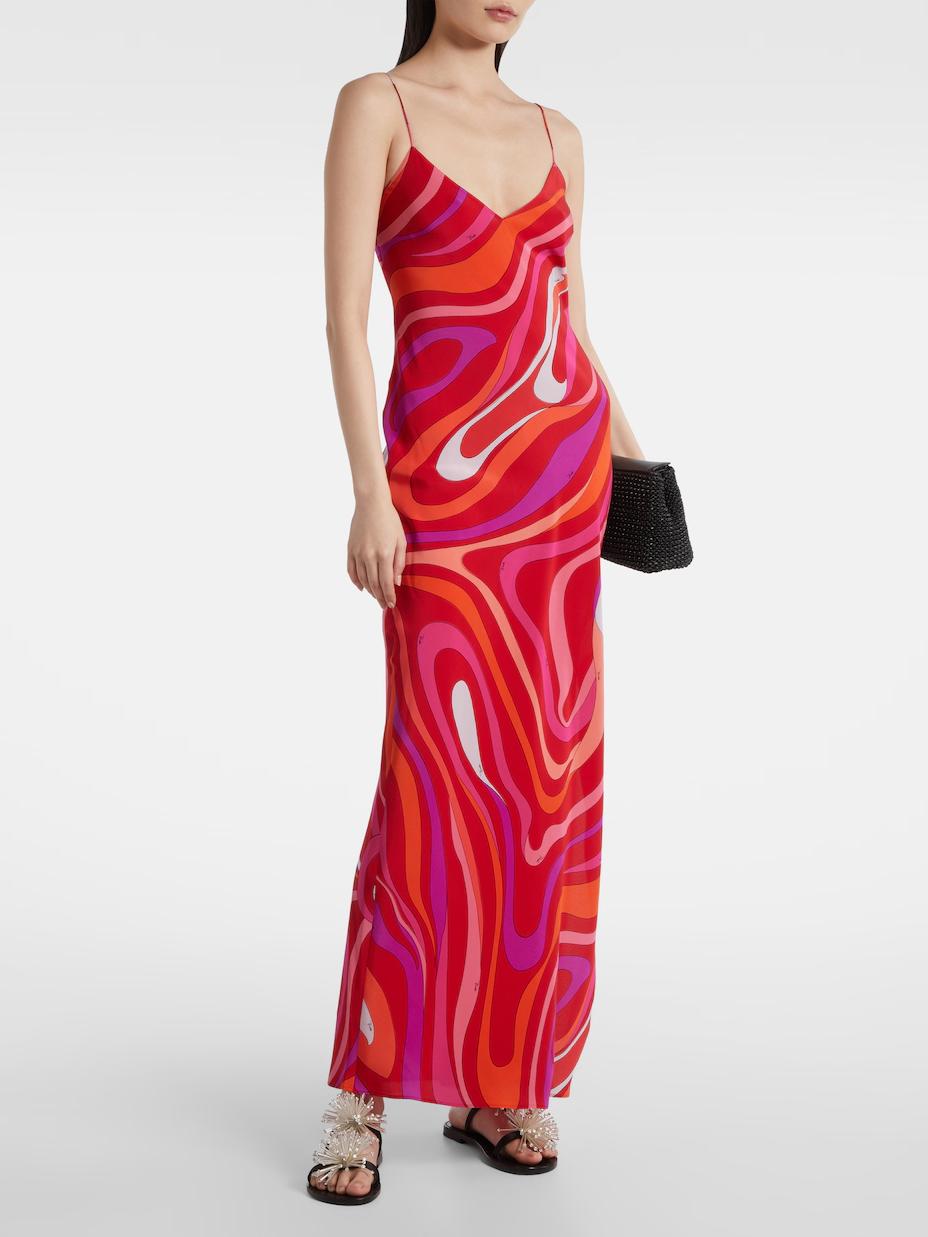 Selmira – Swirl Print Maxi Dress
