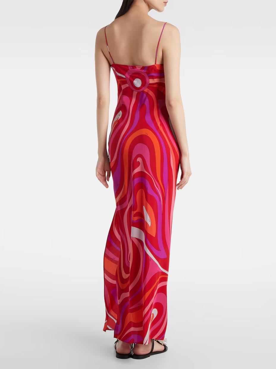 Selmira – Swirl Print Maxi Dress