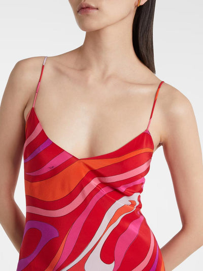 Selmira – Swirl Print Maxi Dress