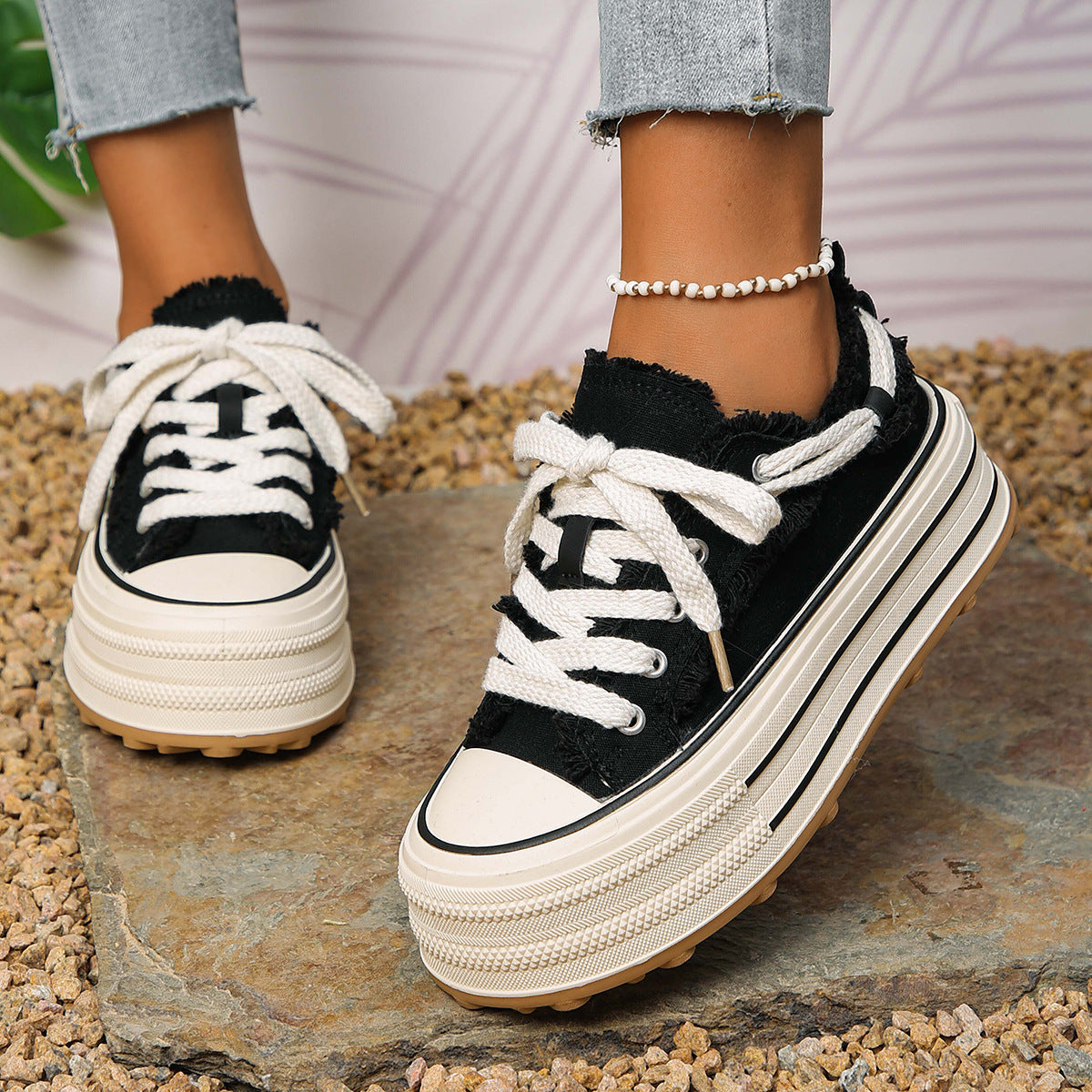 Flora™ | Women’s Fringed Platform Sneakers