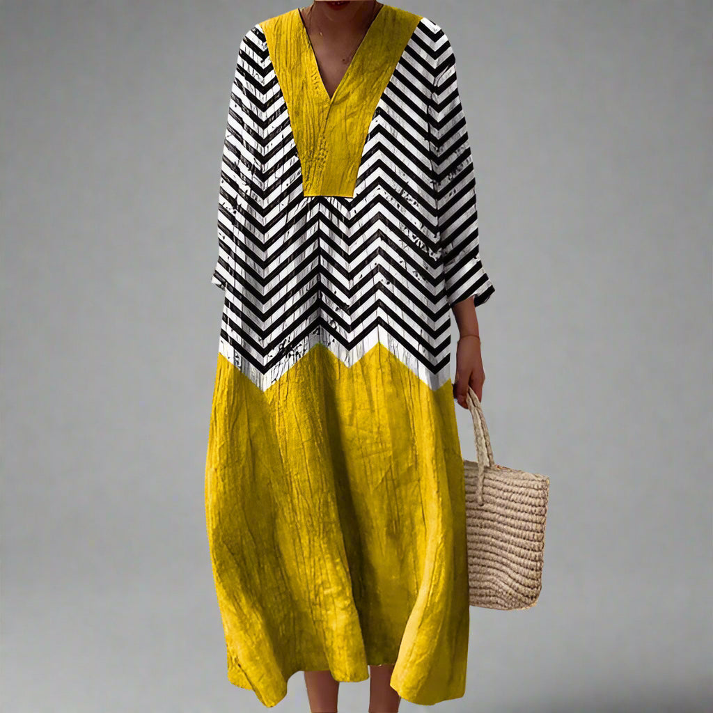 Seraphine – Geometric Print Midi Dress